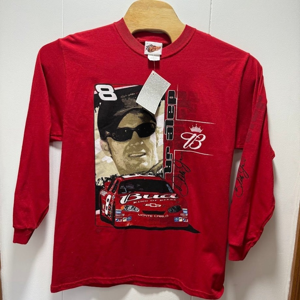 Winners Circle Dale‎ Earnhardt Jr Long Sleeve Red Shirt Large Vintage Y2K NEW